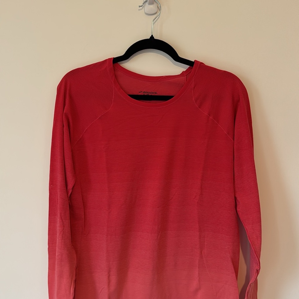 ⬇️⭐️ Brooks Running Women’s 'Streaker' Long Sleeve Tee Size Large - Picture 3 of 6